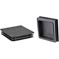 sourcing map 4uds 100x100mm Tapón cuadrado de Tubo de plástico para Pasamanos Escalera Barandilla